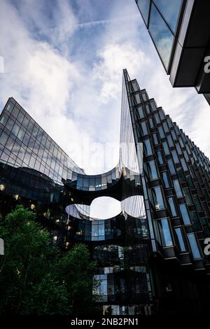 Moderne und elegante Gebäude im Zentrum von London. Stockfoto