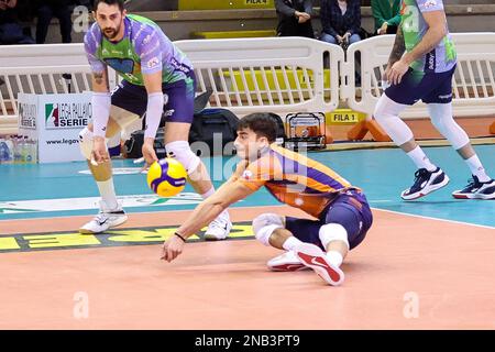 Palasport, Cisterna, Italien, 11. Februar 2023, Filippo Federici (VeroVolley Monza) während Top Volley Cisterna vs Vero Volley Monza - Volleyball Ital Stockfoto