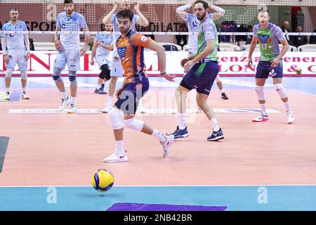 Palasport, Cisterna, Italien, 11. Februar 2023, Filippo Federici (VeroVolley Monza) während Top Volley Cisterna vs Vero Volley Monza - Volleyball Ital Stockfoto