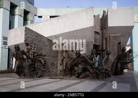 Warschauer Aufstand-Denkmal auf dem Krasiński-Platz in Warschau Polen Stockfoto