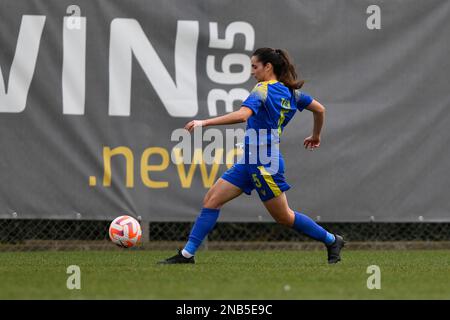 Formello, Italien. 12. Februar 2023. Mariia Amel Taleb von UPC Tavagnacco am 17. Tag der Serie B Meisterschaft zwischen S.S. Lazio Women und UPC Tavagnacco Femminile im stadio Mirko Fersini am 12. Februar 2023 in Formello, Italien. (Foto: Domenico Cippitelli/Pacific Press/Sipa USA) Guthaben: SIPA USA/Alamy Live News Stockfoto