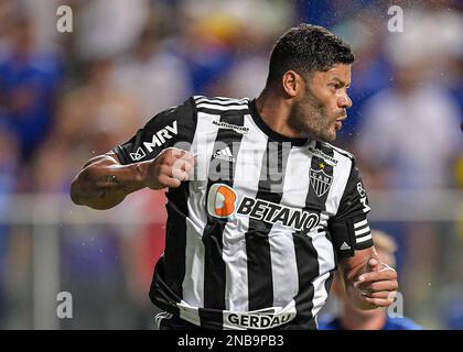 Belo Horizonte, Brasilien, 13. Februar 2023. Hulk von Atletico Mineiro, während des Spiels zwischen Cruzeiro und Atletico Mineiro, für die Meisterschaft Mineiro 2023, im Arena Independencia Stadium, in Belo Horizonte am 13. Februar. Foto: Gledston Tavares/DiaEsportivo/Alamy Live News Stockfoto