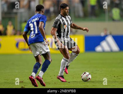 Belo Horizonte, Brasilien, 13. Februar 2023. Hulk von Atletico Mineiro, während des Spiels zwischen Cruzeiro und Atletico Mineiro, für die Meisterschaft Mineiro 2023, im Arena Independencia Stadium, in Belo Horizonte am 13. Februar. Foto: Gledston Tavares/DiaEsportivo/Alamy Live News Stockfoto