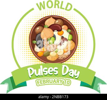 Designabbildung für World Pulses Day Banner Stock Vektor