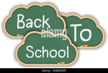 Wieder-in-die-Schule-Konzept, Vektor-EPS10-Illustration Stock Vektor