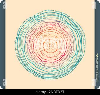 Array mit dynamischen Partikel kleiner Partikel im Kreis. Moderne Wissenschaft und Technologie Element. Radialreifen. Abstrakte gepunkteten Hintergrund. Vektor Stock Vektor