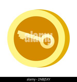 Form der Symboltaste. Glücksspielsymbol, Objekt. Vektorgrafik Stock Vektor