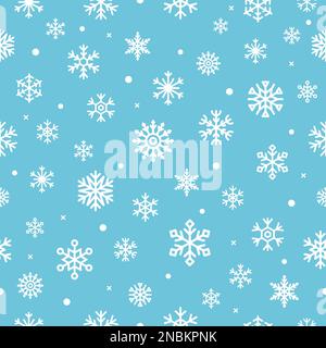 Weihnachtliche nahtlose Paterne mit Schneeflocken. Vektordarstellung Stock Vektor