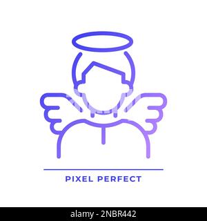 Symbol für unschuldige Pixel, perfekter Gradient, linearer Vektor Stock Vektor