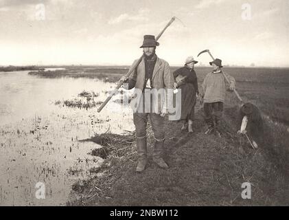 Peter Henry Emerson - Leben und Landschaft auf den Norfolk Broads - 1886 Uhr - Rückkehr von den Marschen Stockfoto