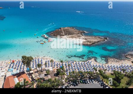 Nissi Island neben Nissi Beach im Ajia Napa Resort in Zypern Inselland Stockfoto