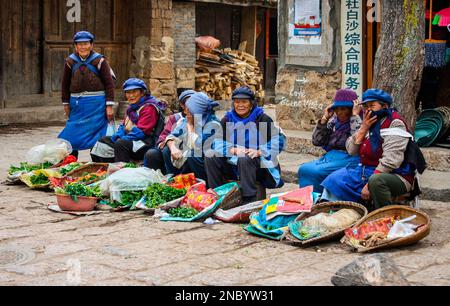 Naxi ethnische Gruppe in Lijiang, China Stockfoto