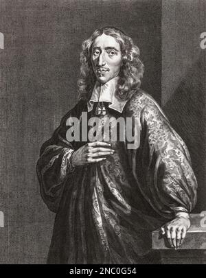 Johan de Witt alias Jan de Witt, 1625-1672. Niederländischer Politiker, große Pensionärin von Holland. Von einem Abdruck von Hendrik Bary nach dem Gemälde von Caspar Netscher. Stockfoto