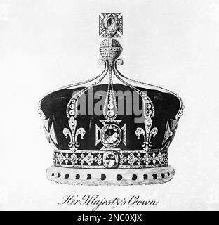 Dateiabbildung aus dem Jahr 22/06/11 von Queen Marys Krone, hergestellt für die Krönung von König George V. die Krone wurde von Garrard & Co. Hergestellt und enthält 2.200 Diamanten, darunter den Koh-i-Noor Diamanten sowie Cullinan III und Cullinan IV Königin Marys Krone wird vom Kronjuwelier mit den Diamanten Cullinan III, IV und V neu gestellt, bevor sie von der Königlichen Gemahlin bei der Krönung von König Karl III. Benutzt wird Die Auswahl der Edelsteine ist eine Hommage an Königin Elizabeth II., die die Diamanten viele Jahre lang als Broschen aus ihrer persönlichen Schmuckkollektion trug. Ausgabedatum: Dienstag, 14. Februar 2023. Stockfoto