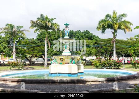 Brunnen am Independence Square, Basseterre, St. Kitts, St. Kitts und Nevis, kleine Antillen, Karibik Stockfoto
