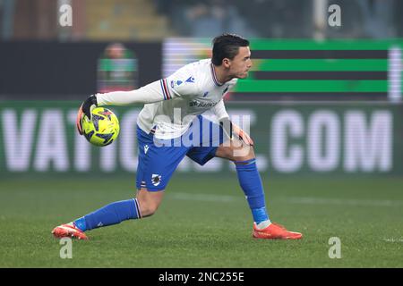 Genua, Italien, 13. Februar 2023. Emil Audero von der UC Sampdoria während des Spiels der Serie A in Luigi Ferraris, Genua. Der Bildausdruck sollte lauten: Jonathan Moscrop/Sportimage Stockfoto