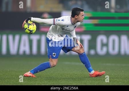 Genua, Italien, 13. Februar 2023. Emil Audero von der UC Sampdoria während des Spiels der Serie A in Luigi Ferraris, Genua. Der Bildausdruck sollte lauten: Jonathan Moscrop/Sportimage Stockfoto