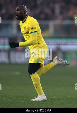 Genua, Italien, 13. Februar 2023. Romelu Lukaku vom FC Internazionale während des Spiels der Serie A in Luigi Ferraris, Genua. Der Bildausdruck sollte lauten: Jonathan Moscrop/Sportimage Stockfoto