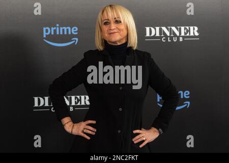 Mailand, Italien. 14. Februar 2023. Luciana Litizzetto nimmt am 14 2023David. februar an der Dinner Club TV Show von Amazon Prime in der Villa Necchi Campiglio in Mailand, Italien Teil. Crosby, Byrds und Crosby, Stills & Nash Mitbegründer, Dies um 81 Uhr (Foto von Mairo Cinquetti/NurPhoto). Kredit: NurPhoto SRL/Alamy Live News Stockfoto