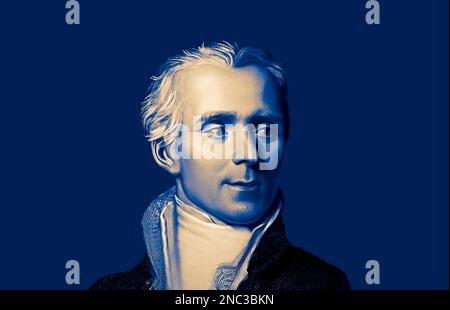 Pierre-Simon Marquis de Laplace, 1749-1827, französischer Physiker, Astronom und Mathematiker, digital verändert Stockfoto