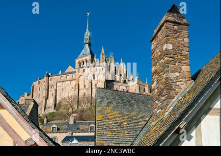 Frankreich. Die Normandie. Manche (50) Mont-Saint-Michel (UNESCO-Weltkulturerbe) Stockfoto