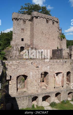 Die Ruine der Burg Hohenbaden, Sitz der Baden-Margraven vom 11. Bis 15. Jahrhundert, Baden-Baden, Deutschland Stockfoto