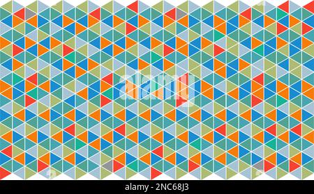 Abstraktes Design mit geometrischem Muster im Retro-Stil mit verschiedenen bunten Formen und Kubismus Stock Vektor