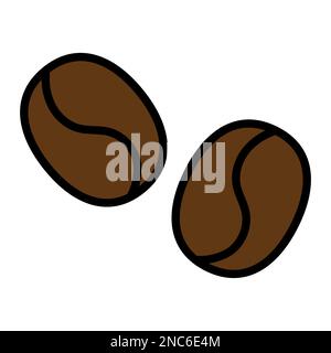 Symbollinie für Kaffeegranner isoliert auf weißem Hintergrund. Schwarzer, flacher Klassiker mit modernem Umriss. Lineares Symbol und bearbeitbare Kontur. Einfach und pixelig Stock Vektor