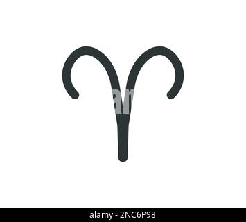 Einfaches aries-Astrologisches Zeichen. Begriff der Astrologie. Stock Vektor