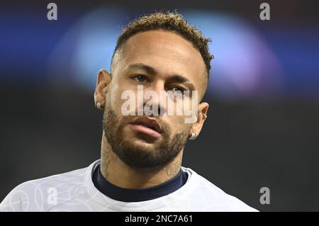 Paris, Frankreich, 14. Februar 2023, Julien Mattia / Le Pictorium - PSG - Bayern München - 14 16/2/2023 - Frankreich / Ile-de-France (Region) / Paris - Neymar Jr während des Spiels der Champions League 2023 zwischen PSG und Bayern München im Parc des Princes in Paris am 14. Februar 2023 Stockfoto