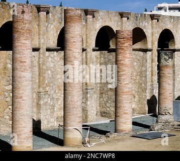 Italica (Sevilla) war die erste römische Kolonie in Spanien, gegründet von Scipio Africanus und war der Geburtsort von zwei Kaisern, Trajan und Hadrian Stockfoto