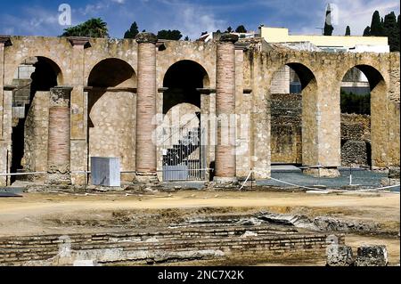 Italica (Sevilla) war die erste römische Kolonie in Spanien, gegründet von Scipio Africanus und war der Geburtsort von zwei Kaisern, Trajan und Hadrian Stockfoto