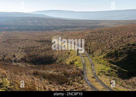 Blick auf North Pennine Moors von Upper Teesdale, County Durham Stockfoto