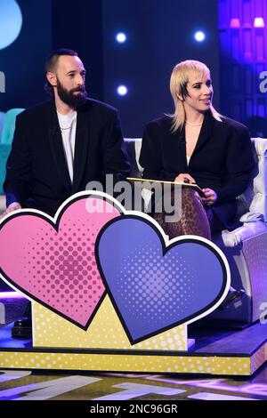 Mailand, Italien. 14. Februar 2023. Mailand, TV-Show „Tonight's Cattelan“, Rai 2 - Coma Cose Credit: Independent Photo Agency/Alamy Live News Stockfoto