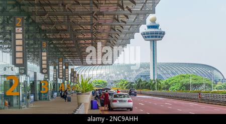 Detail vom Flughafen Changi in Singapur. Stockfoto