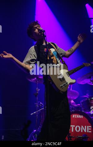 Stone, eine britische Post-Punk-Band aus Liverpool, die live für die Kooks in Berlin auftritt Stockfoto