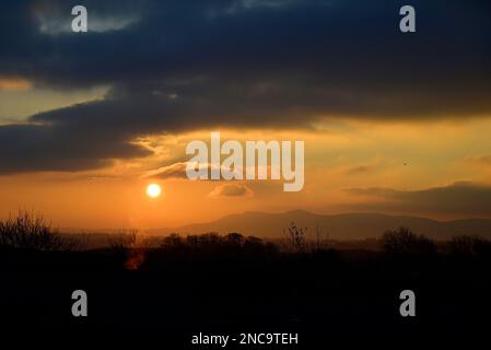 Pentland Hills Edinburgh Sonnenaufgang Stockfoto