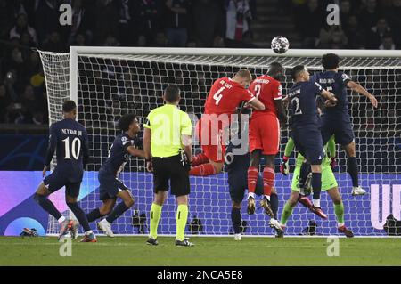 Paris, Frankreich, 14. Februar 2023, Julien Mattia / Le Pictorium - PSG - Bayern München - 14/2/2023 - Frankreich / Ile-de-France (Region) / Paris - während der Champions League 2023 Runde 16 zwischen PSG und Bayern München im Parc des Princes in Paris am 14. Februar 2023 Stockfoto