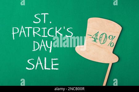 Rabatt -40 für St. Patricks Tag Stockfoto