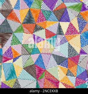 Niedriger Hintergrund für Polyskizzen. Erstaunliches quadratisches Muster. Schöner abstrakter Hintergrund. Vektordarstellung. Stock Vektor