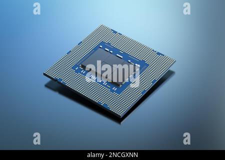 3D Rendering-Chipsatz für die Halbleiterfertigung Stockfoto