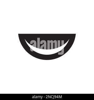 Abstraktes Design mit Smile Logo, isoliert auf weißem Hintergrund. Stock Vektor