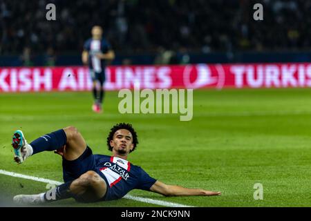 (C) Denis TRASFI / MAXPPP - à Boulogne-Billancourt au Parc des Princes le 14-02-2023 - UEFA Ligue des Champions, 8ème de finale aller - Paris Saint Ge Stockfoto