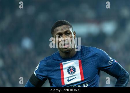 (C) Denis / MAXPPP - à Boulogne-Billancourt au Parc des Princes le 14-02-2023 - UEFA Ligue des Champions, 8ème de finale aller - Paris Saint Germain - Stockfoto