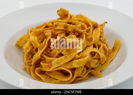 Traditionelles italienisches Tagliatelle alla Bolognese. Stockfoto
