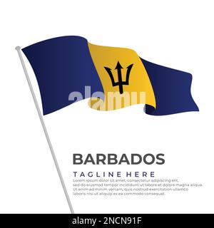 Der Vorlagenvektor Barbados zeigt modernes Design. Vektordarstellung Stock Vektor