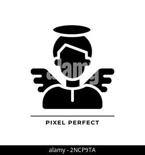 Unschuldiges schwarzes Glyphensymbol Stock Vektor