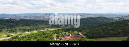 das afrikanische Denkmal von Voortrekker in Pretoria in Südafrika Stockfoto