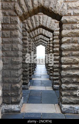 das afrikanische Denkmal von Voortrekker in Pretoria in Südafrika Stockfoto