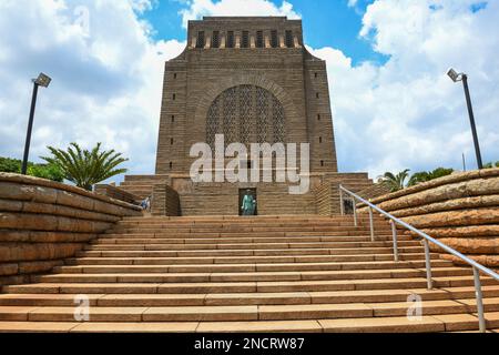 das afrikanische Denkmal von Voortrekker in Pretoria in Südafrika Stockfoto